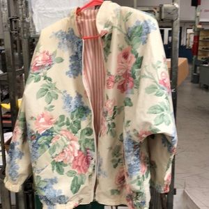 Vintage reversible style floral/stripe jacket